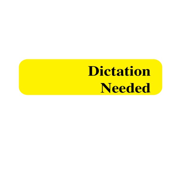 Labeling Flag - Imprinted - Dictation - Yellow - Re Fill - 9/16" x 2"